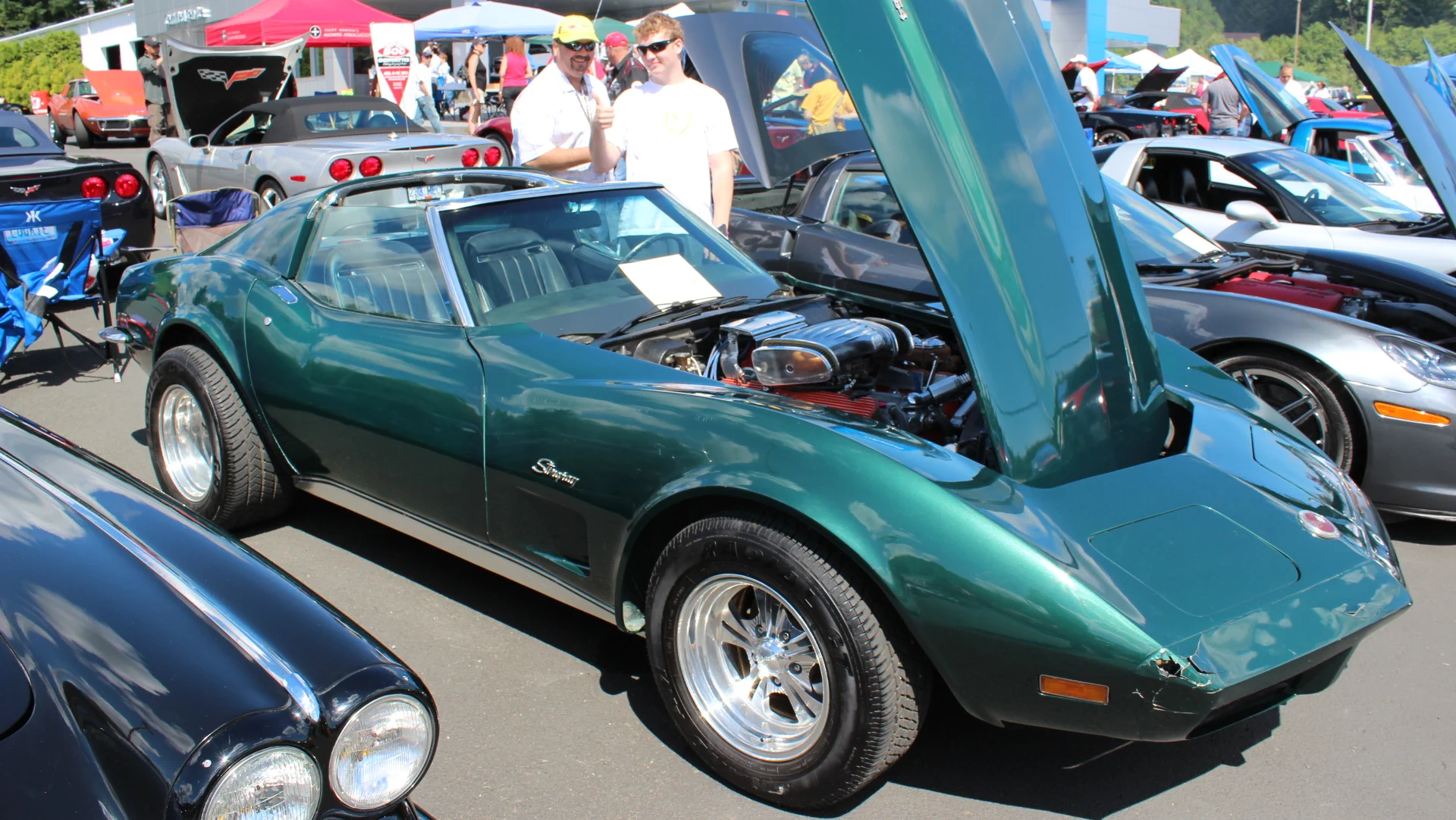 Click to Enlarge-Esc to Close Corvette Generations/C3/C3 green wreck Whittingson.webp
